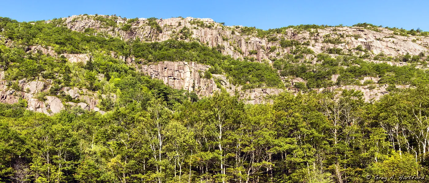 Precipice at Champlain Mountain in Acadia National Park in Bar Harbor, Maine